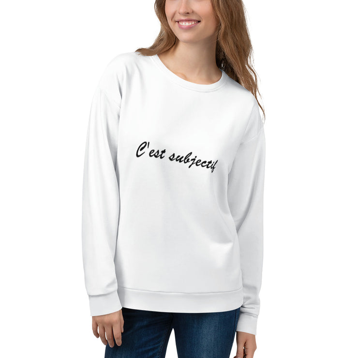 Sweatshirt Brodé "C'est subjectif"