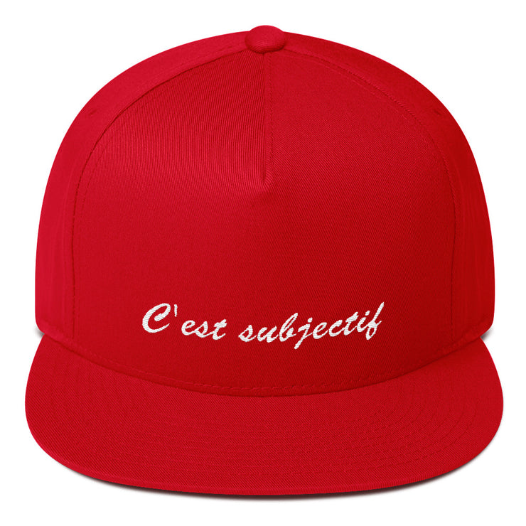 Casquette snapback "C'est subjectif"