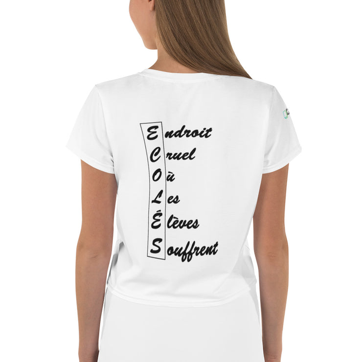 T-Shirt Crop "BAC/Écoles"