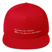 Casquette snapback "J'pourrai être ailleurs mais j'ai fini sur cette chaise"