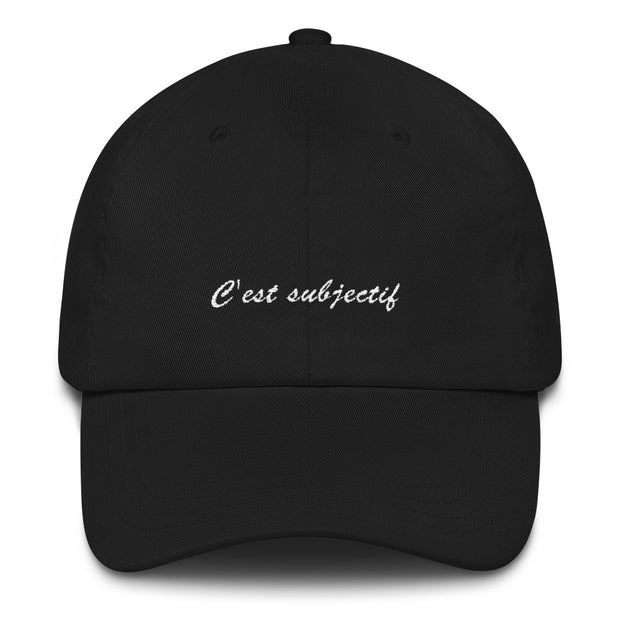 Casquette baseball "C'est subjectif"