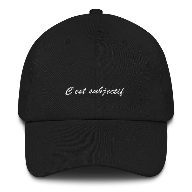 Casquette baseball "C'est subjectif"