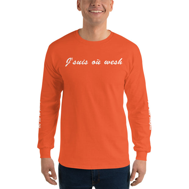 T-shirt à longues manches "J'suis où wesh"