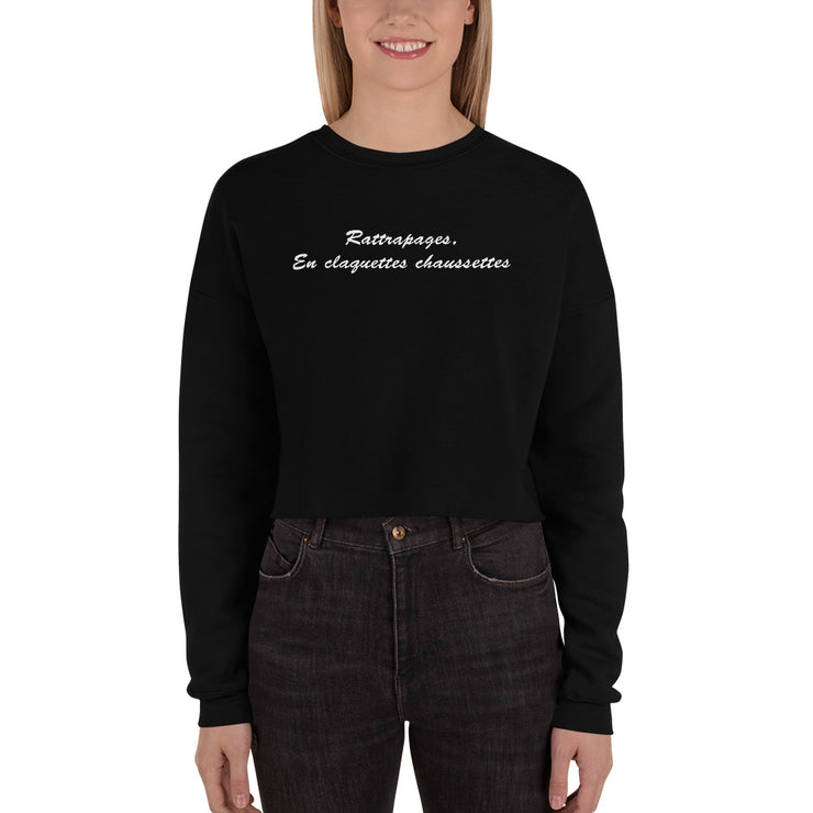 Sweatshirt Brodé "Rattrapes en claquettes chaussettes"