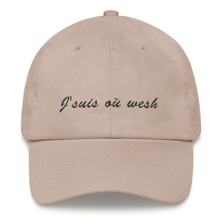 Casquette baseball "J'suis où wesh"