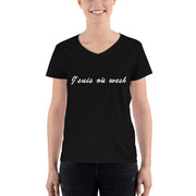 T-shirt col en v "J'suis où wesh, on est en juin, j'ai rien compris"