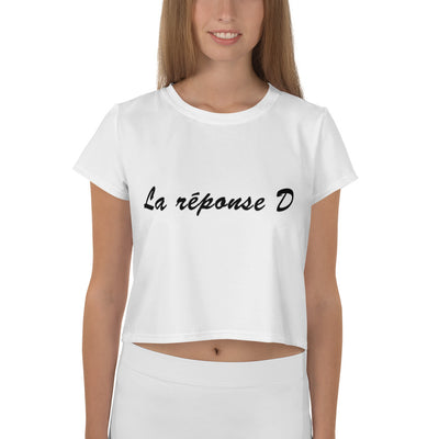 T-shirt crop "La Réponse D"