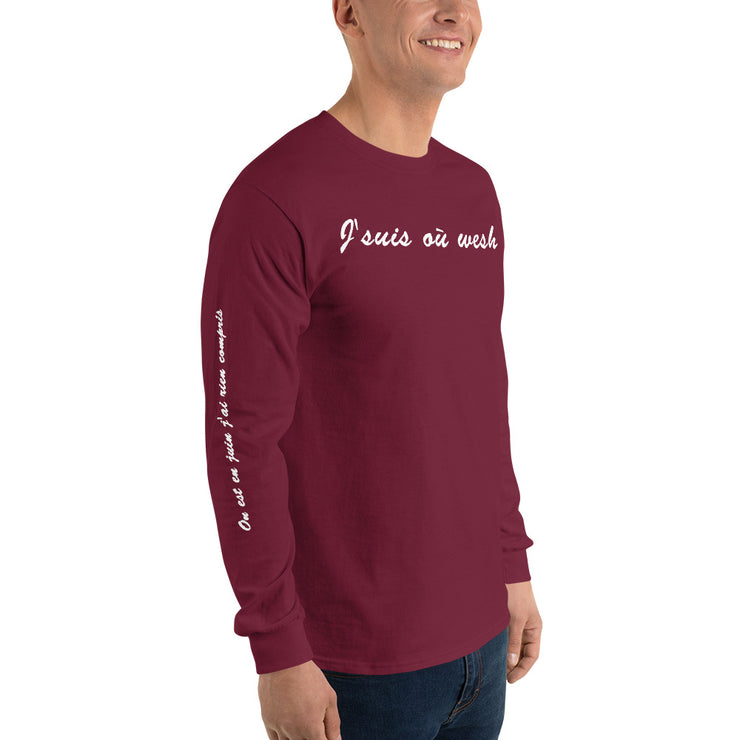 T-shirt à longues manches "J'suis où wesh"