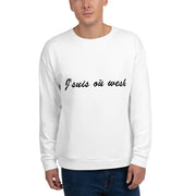 Sweatshirt brodé "J'suis où wesh on est en juin j'ai rien compris"