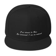 Casquette snapback "J'ai réussi le Bac en arrivant 1 an en retard"