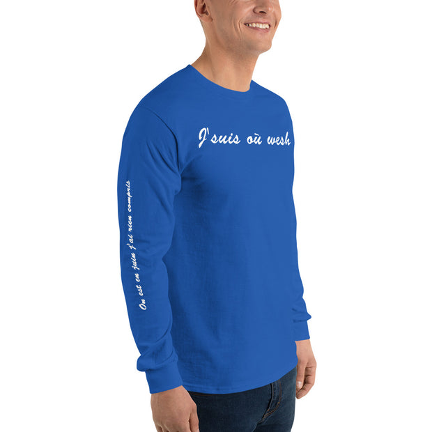 T-shirt à longues manches "J'suis où wesh"