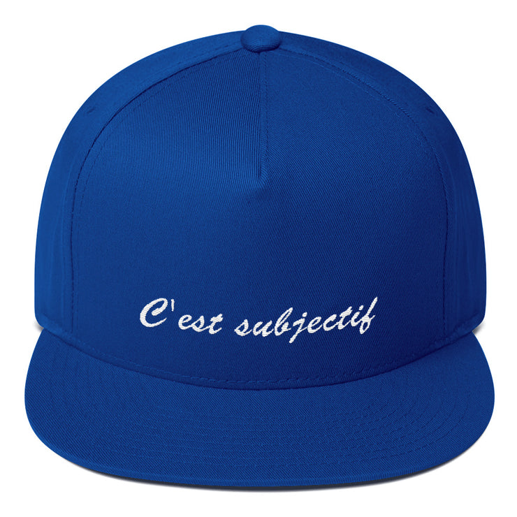 Casquette snapback "C'est subjectif"